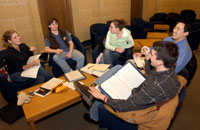 photo of student study group